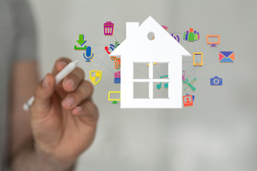 Model of the house and digital iot