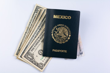 Mexican passport and some dollars