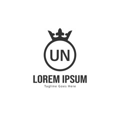 UN Letter Logo Design. Creative Modern UN Letters Icon Illustration