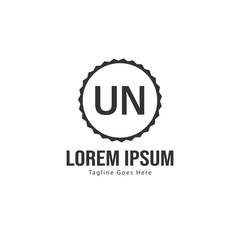 UN Letter Logo Design. Creative Modern UN Letters Icon Illustration
