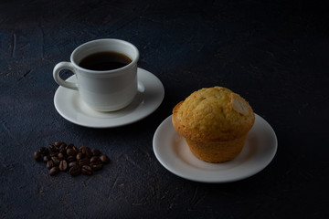 Muffin with espresso