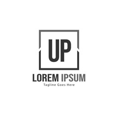 UP Letter Logo Design. Creative Modern UP Letters Icon Illustration