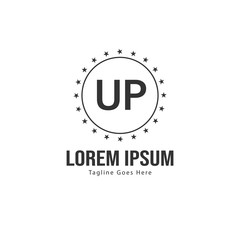 UP Letter Logo Design. Creative Modern UP Letters Icon Illustration