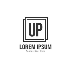 UP Letter Logo Design. Creative Modern UP Letters Icon Illustration