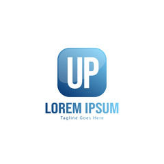UP Letter Logo Design. Creative Modern UP Letters Icon Illustration
