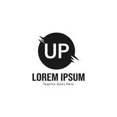 UP Letter Logo Design. Creative Modern UP Letters Icon Illustration