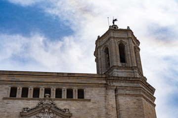 Fototapeta na wymiar Cathedral of Girona in Catalonia, Spain.