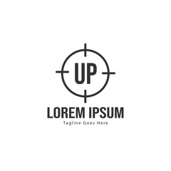 UP Letter Logo Design. Creative Modern UP Letters Icon Illustration