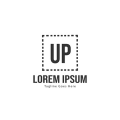 Fototapeta na wymiar UP Letter Logo Design. Creative Modern UP Letters Icon Illustration