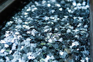 The steel waste,metal pile,stainless steel rubbish,stacked together,prepare for recycle and reused.