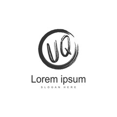 UQ Letter Logo Design. Creative Modern UQ Letters Icon Illustration