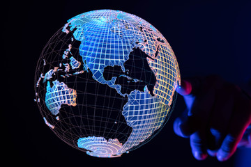 Global network concept. 3D rendering