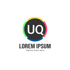 UQ Letter Logo Design. Creative Modern UQ Letters Icon Illustration