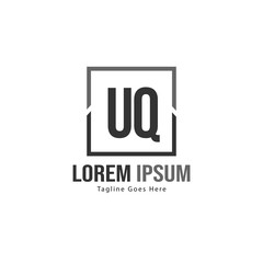UQ Letter Logo Design. Creative Modern UQ Letters Icon Illustration