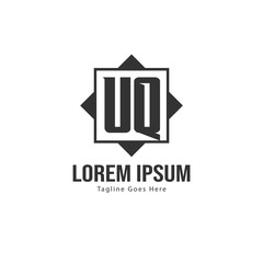 UQ Letter Logo Design. Creative Modern UQ Letters Icon Illustration