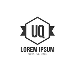 UQ Letter Logo Design. Creative Modern UQ Letters Icon Illustration