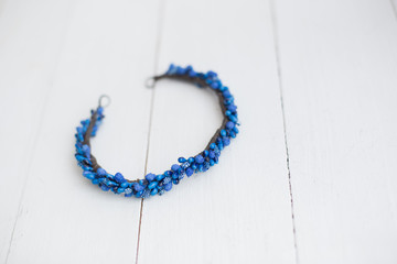 wreath of artificial flowers. wreath of flowers. flowers