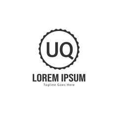 UQ Letter Logo Design. Creative Modern UQ Letters Icon Illustration