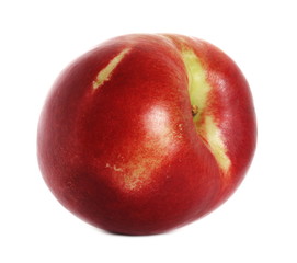Fresh peach fruit isolated on white background