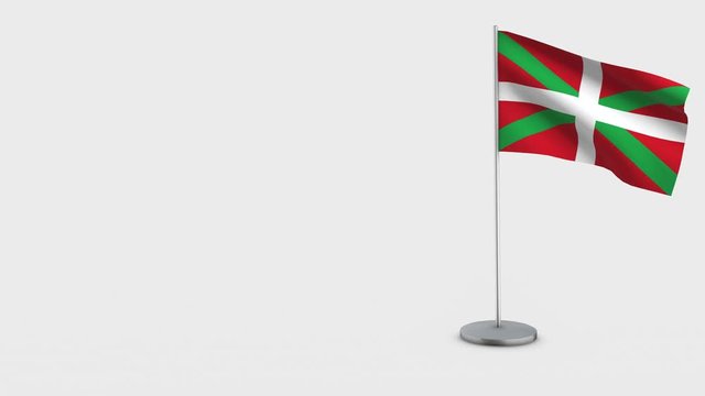 Basque Country waving flag animation on Flagpole.