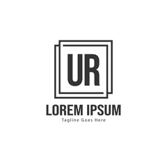 UR Letter Logo Design. Creative Modern UR Letters Icon Illustration