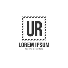 UR Letter Logo Design. Creative Modern UR Letters Icon Illustration