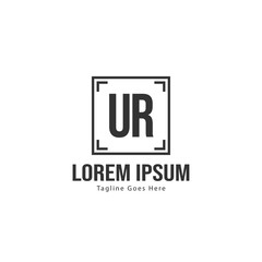 UR Letter Logo Design. Creative Modern UR Letters Icon Illustration