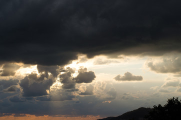 beautiful evening sky with clouds background, Sky clouds,Sky with clouds weather nature cloud blue