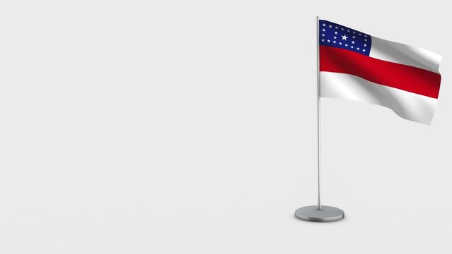 Amazonas waving flag animation on Flagpole.