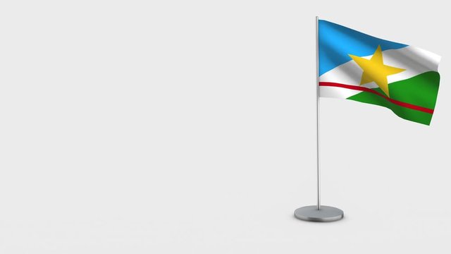 Roraima waving flag animation on Flagpole.