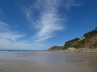 Sea and blue sky background
