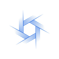 Abstract Halftone Dots Hexagon logo for Photography technology business health company design element with modern high end look