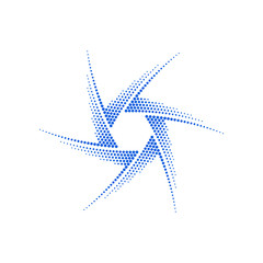 Abstract Halftone Dots Hexagon logo for Photography technology business health company design element with modern high end look