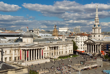 Fototapeta na wymiar Europe, UK, england, London, Trafalgar Square with national gallery