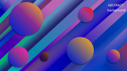 Vector spheres on a color background from strips. EPS 10.