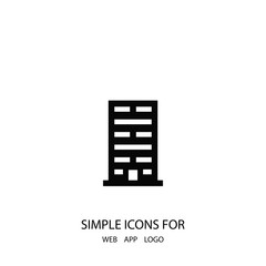 Building vector icon . The symbol of building .