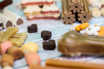 Pet food, snacks for dogs