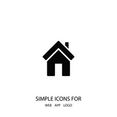 Home vector icon to be used in web applications, mobile applications and print media. Home page. A sign of home. A symbol of a house.