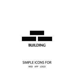 Brick vector icon. The sign of a brick . Building vector icon . The symbol of building .