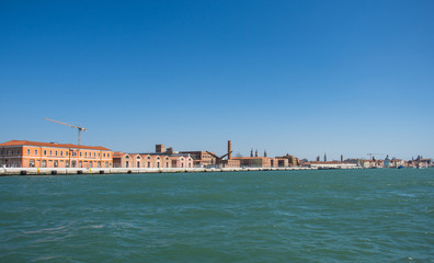 Obraz premium Venice, Italy: Venice overview, panoramic view from the boat, 2019