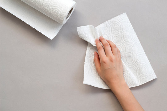 Cleaning Paper Towels Concept Border Image Paper Towels Spray