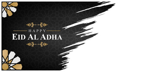 Muslim holiday Eid al-Adha. Billboard, Poster, Social Media, Greeting Card template vector illustration.