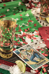 detail of tequila shot