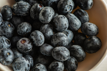 filled frame summer ripe fresh organic  blueberries 