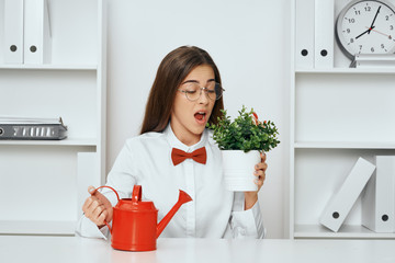 young woman in the kitchen