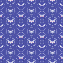 Fashion stylish pattern with moth butterfly. Folk ornamental illustration