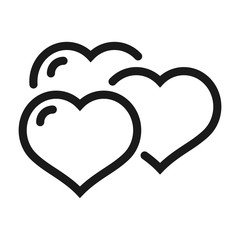 with love - minimal line web icon. simple vector illustration. concept for infographic, website or app.