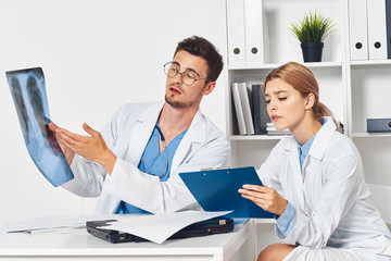 Fototapeta premium doctor and patient in office