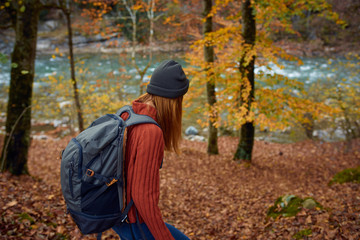 girl in autumn forest