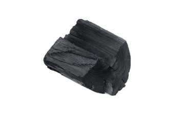 Black coal isolated on a white background.